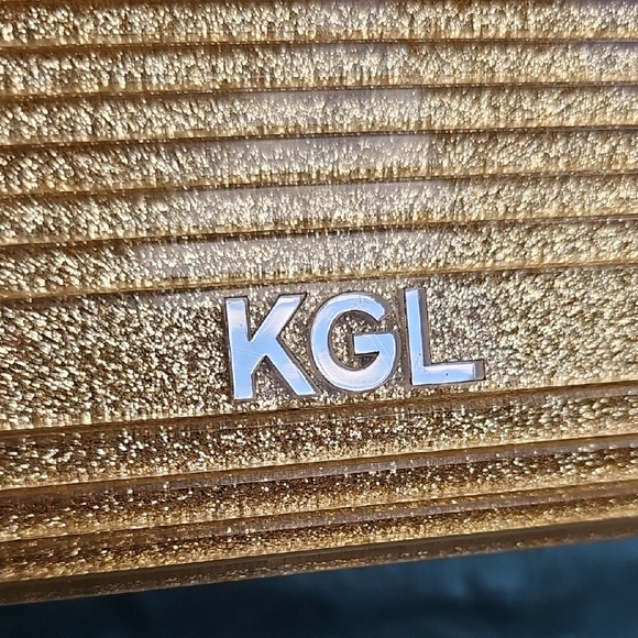 Kurt Geiger Gold Clutch with Party Rhinestones NWT - Picture 4 of 13